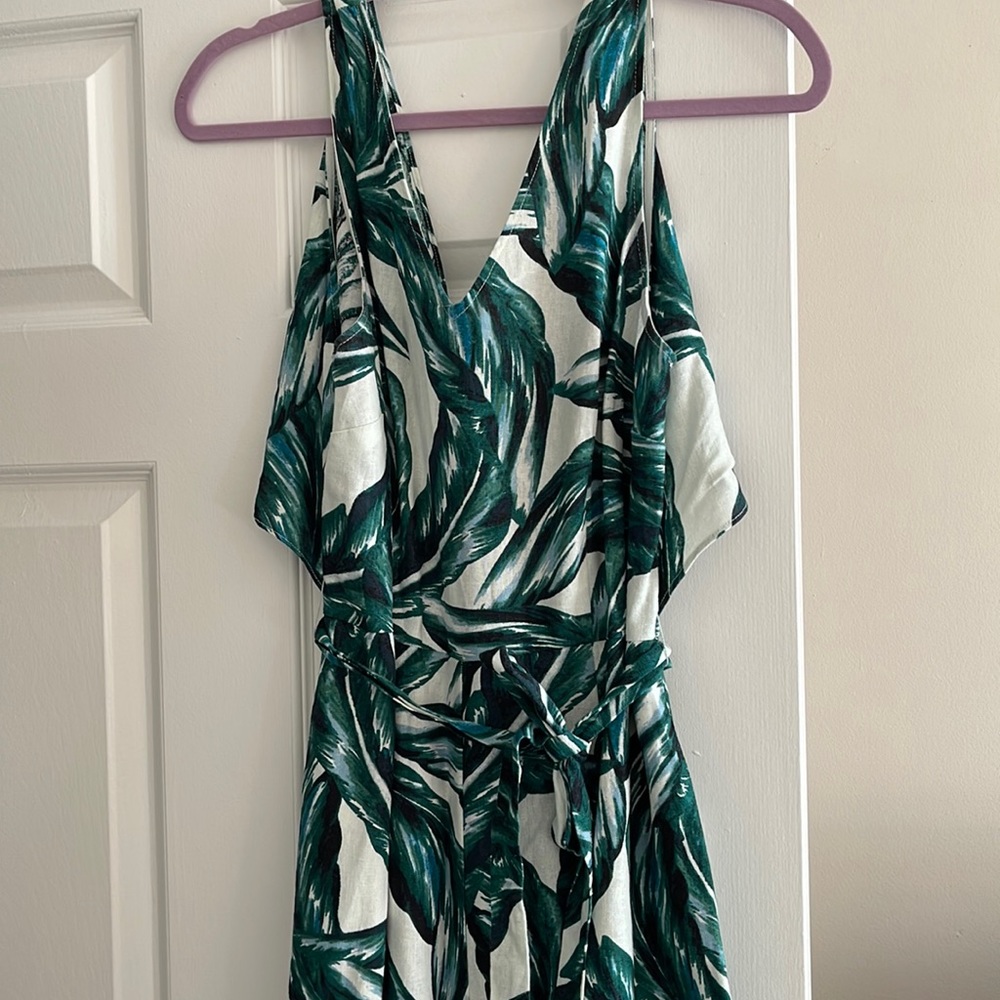 Cropped floral jumpsuit